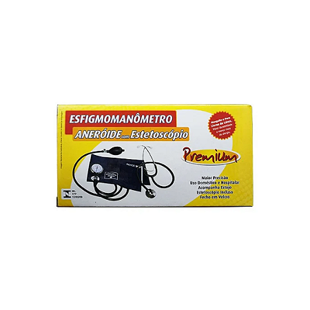 Aparelho De Pressão Manual Nylon Fecho Metal Com Estetoscópio G-Tech Premium