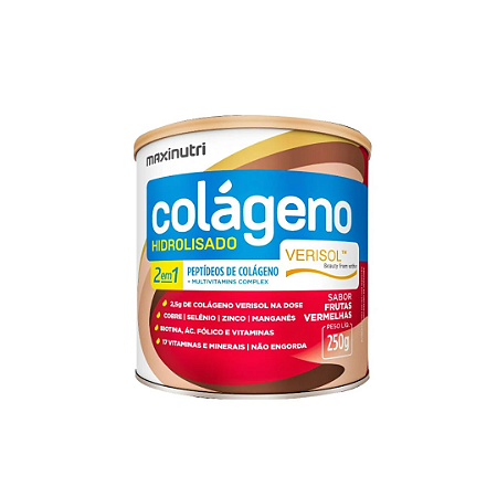 Colágeno Hidrolisado Verisol 2Em1  250g Frutas Vermelhas