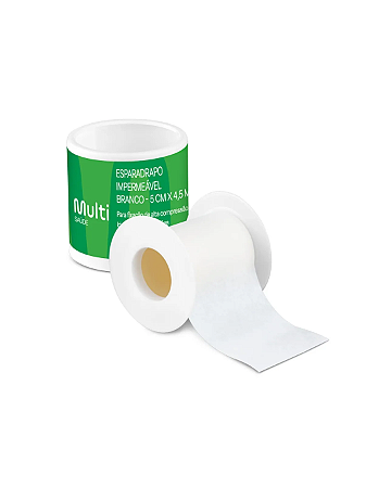 Esparadrapo Impermeável Branco 5cm X 4,5cm Multilaser HC668