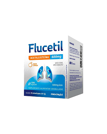 Flucetil 600mg Com 16 Envelopes Sabor Laranja