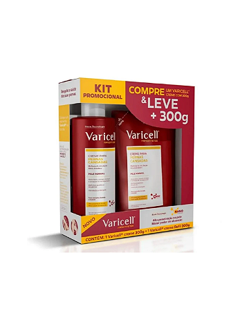 Kit Varicell NanoIintense Creme 300g + Refil 300g