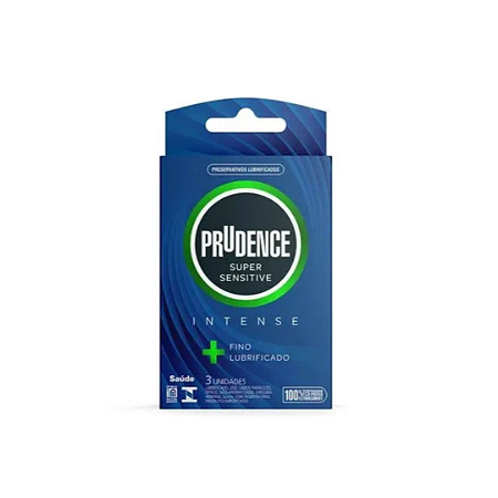 Preservativo Prudence Super Sensitive Intense com 3 unidades