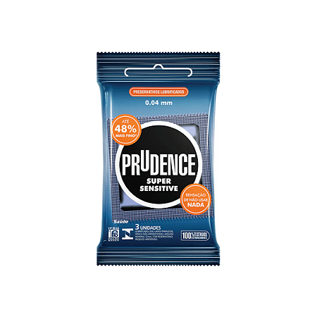 Preservativo Prudence Super Sensitive com 3 unidades