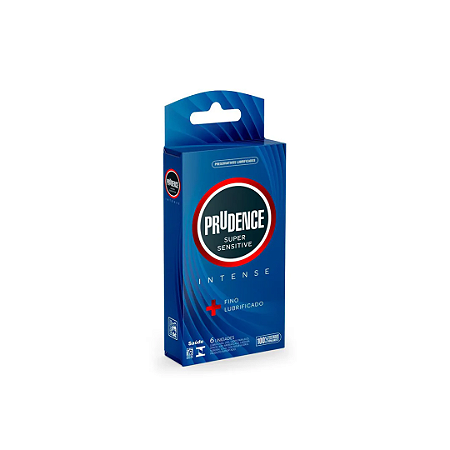 Preservativo Prudence Super Sensitive Intense com 6 unidades