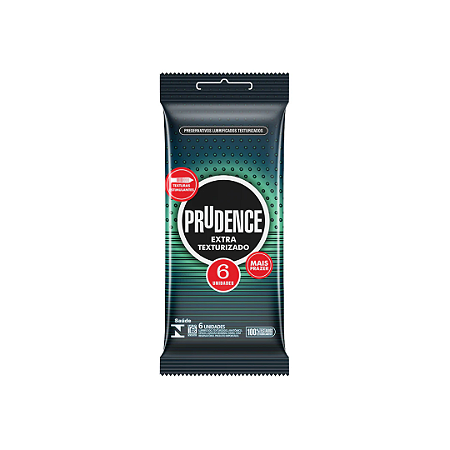 Preservativo Prudence Extra Texturizado com 6 unidades