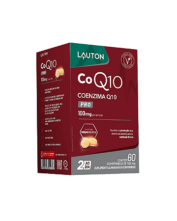 Coenzima Q10 Pro 500mg 60 Comprimidos Lauton