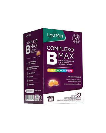Complexo B Max 500mg 60 Comprimidos Lauton
