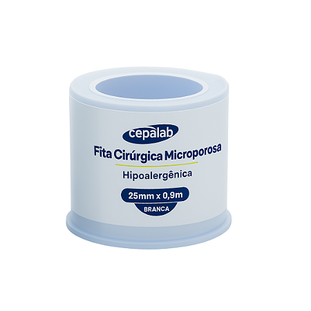 Fita Cirúrgica Microporosa Branca Cepalab 25mmX0,9m