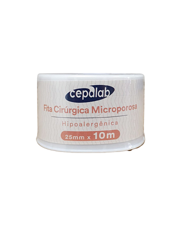 Fita Cirúrgica Microporosa Cepalab Bege 25mm X 10m
