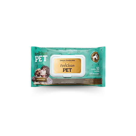 Lenços Umedecidos Feelclean Pet 50 Unidades