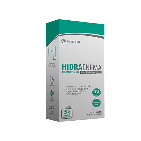Hidraenema 3g com 05 bisnagas e 05 aplicadores MakeLife