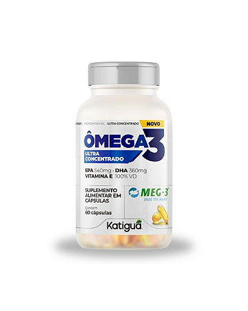 Ômega 3 Ultra Concentrado Com Vitamina E 60 Cápsulas Katiguá
