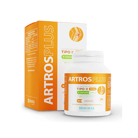 Artros Plus Colágeno Tipo2 Uc-II 40mg + cúrcuma Com 90 cápsulas