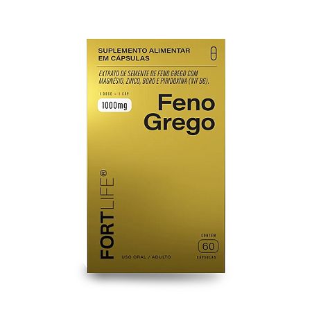 Suplemento Alimentar Feno Grego 1000 mg Com 60 Cápsulas Fortlife