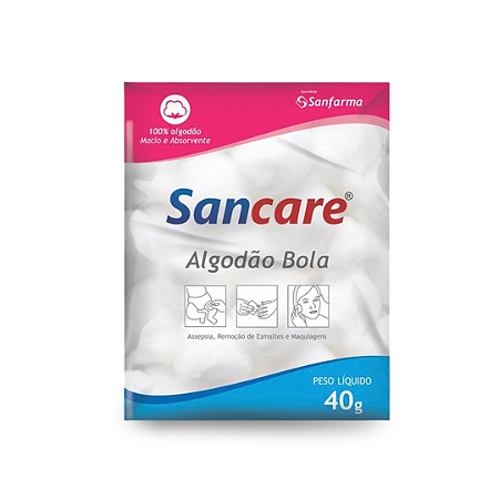 Algodão Bola Sanfarma 40g