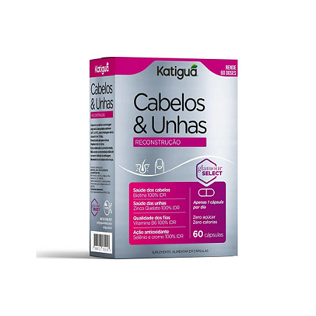 Katiguá Cabelos e Unhas 60 Cápsulas