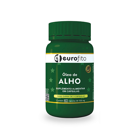 Óleo de Alho Eurofito 500mg 60 Cápsulas