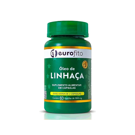 Óleo de Linhaça Eurofito 1000mg 60 cápsulas