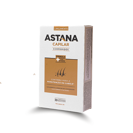 Ganhe Toucas - Kit Suplemento Alimentar Astana Capilar Com 30 Comprimidos + 2 Toucas de Banho