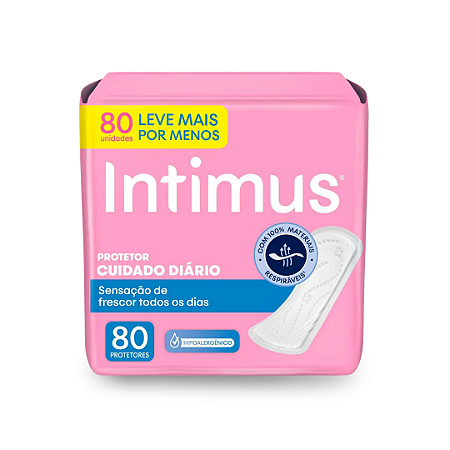 Protetor Diário Intimus Cuidado 80 Unidades