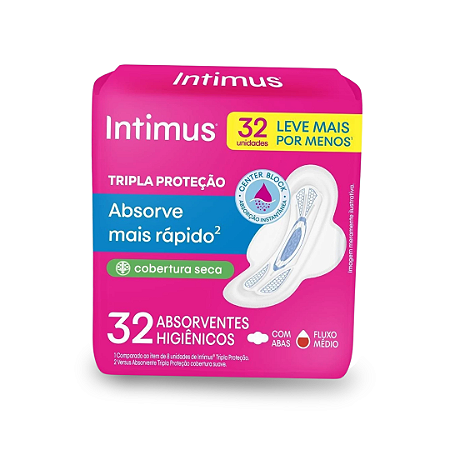 Absorvente Intimus Seca com Abas 32 unidades
