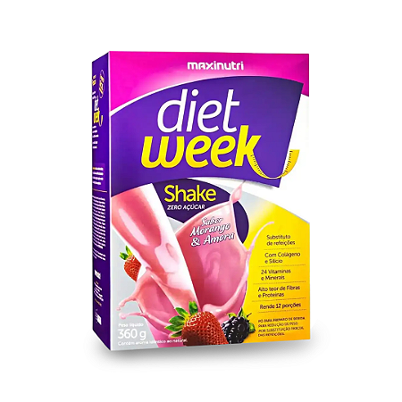 Diet Week Shake Morango e Amora 360g Maxinutri