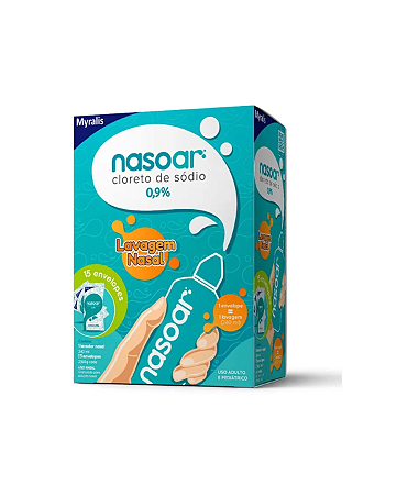 Nasoar 0,9% 15 Envelopes Refil + 1 Frasco
