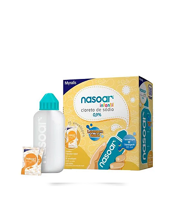 Nasoar Infantil 0,9% 15 Envelopes 1,08g + 1 Frasco