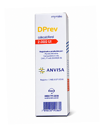 DPrev Colecalciferol 2.000 UI Vitamina D3