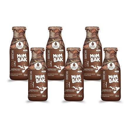 Kit 6 Bebidas Mombak Cappuccino 250ml