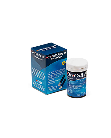 Tiras de Glicemia On Call Plus II com 50 Unidades MedLevensohn