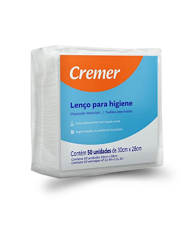 Lenço para Higiene com 50 Unidades Cremer
