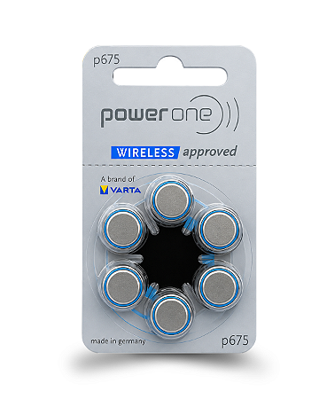 Bateria para Aparelho Auditivo P675 com 6 Unidades Power One
