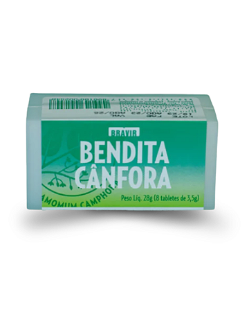 Cânfora Chinesa com 8 Tabletes Bravir