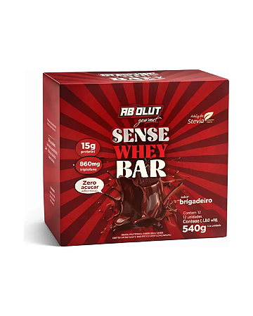Barra de Proteína Sense Brigadeiro Display com 12 Unidades 45g Cada Absolut Nutrition