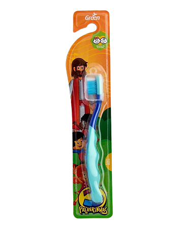 Escova Dental Infantil 3 Palavrinhas Verde Extra Macia de 0 a 3 Anos Green