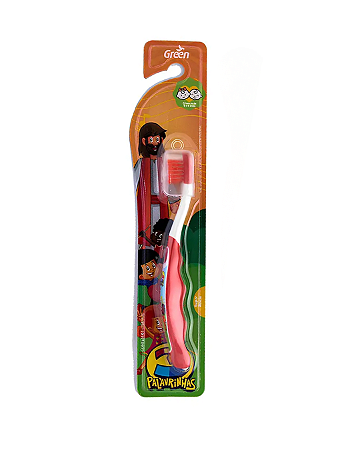 Escova Dental Infantil 3 Palavrinhas Vermelha Extra Macia de 0 a 3 Anos Green