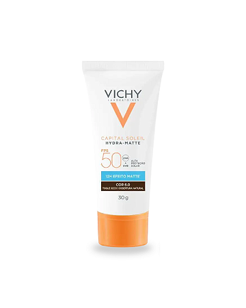 Protetor Solar Facial Vichy Capital Soleil Hydra-Matte FPS 50 Cor 6.0 30g