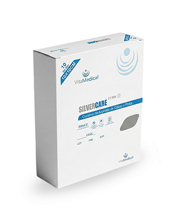 Curativo Alginato de Cálcio com Prata 10x10cm com 10 Unidades Vita Medical