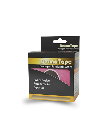 Bandagem Funcional Elástica Rosa 5cm x 5 Metros Derma Tape