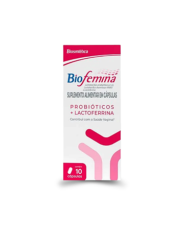 Probiótico com Lactoferrina Bio Femina 10 Cápsulas - Biosintética