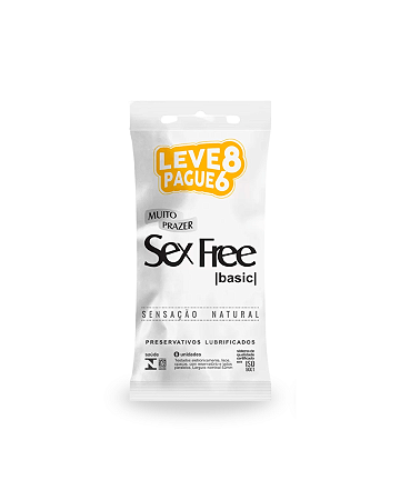 Preservativo Sex Free Basic Leve 8 Pague 6