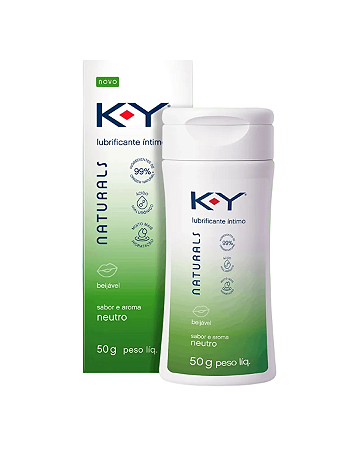 Gel Lubrificante Íntimo Beijável K-Y Naturals Neutro 50g