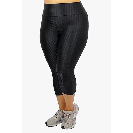 Calça Corsario poliamida 3d plus size