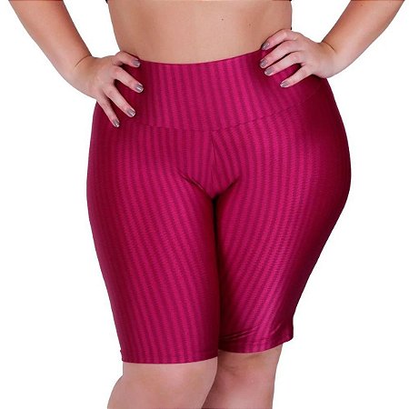 Bermuda Ciclista Poliamida 3D Plus Size