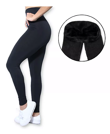 Calça Legging Forrada/ Flanelada Feminina Grossa Térmica