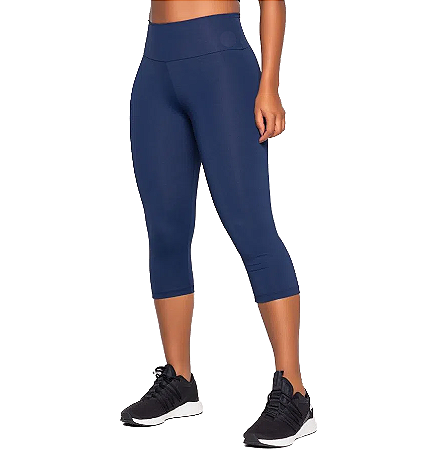 Calça Corsario Capri Em Poliamida Lisa Academia Fitness