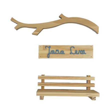 Galho com Plaquinha Pinus e Balancinho com Encosto