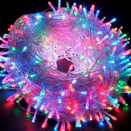 PISCA 100 LED 8 FUNÇÕES COLORIDO COM FIO TRANSPARENTE 127V 2,3W