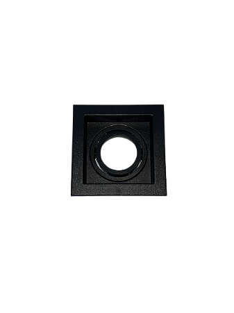 Spot Embutir Preto Quadrado Face Recuada Para MR11 / Mini Dicroica